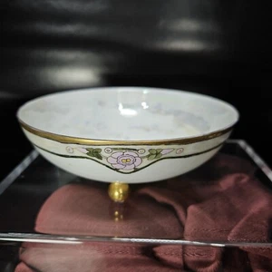 Haviland France Footed Desert Bowl Art Nouveau Gilded - Picture 1 of 12