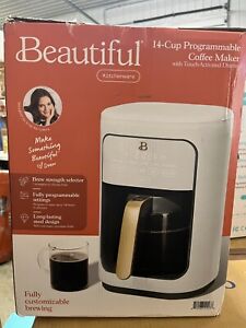 Beautiful 14 Cup Programmable Coffee Maker, White Icing by Drew Barrymore