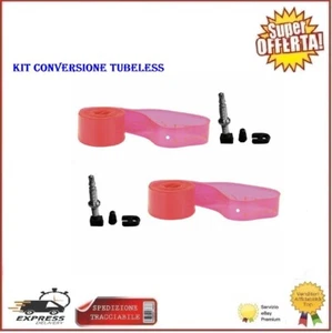 Kit Conversione Tubeless Per Ruote 700 larghezza 20mm Flap+Valvole Cerchi Bici - Imagen 1 de 1