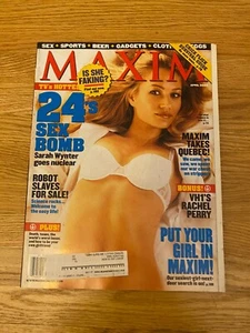 Maxim Magazine April 2003 Lingerie Bra Fashion Bikini Sarah Wynter Blonde Pinup - Bild 1 von 9