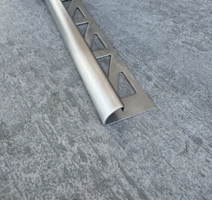 10 x Fliesenschiene Viertelkreis Fliesenprofil Edelstahlschiene V2A L250cm - Bild 1 von 5