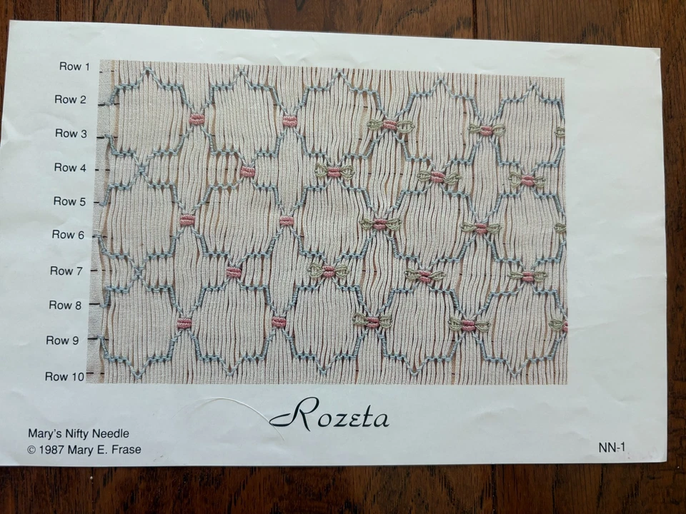 Rozeta Smocking Plate Mary's Nifty Needle NN-1 1987 Foto 1 de 1