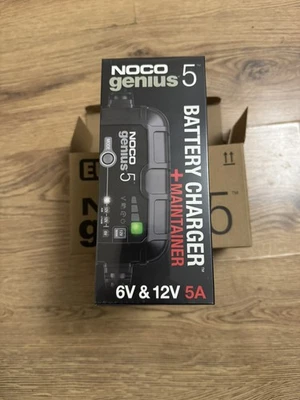 Noco GENIUS5EU 5A Car Battery Charger 12V Portable Smart Charger  - Image 1 of 3