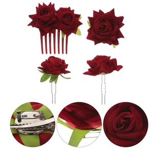 Horquilla Flor Artificial Madre Dama de honor Accesorios Clip Nupcial - Imagen 1 de 10