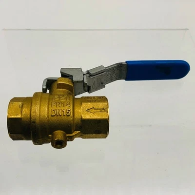 Válvula de bola neumática Rub S93D41 Fip-Fip ventilación/bloqueo 1/2 pulgada S.93 manija de bloqueo 1ct Foto 1 de 4