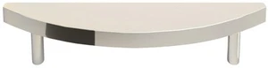Hapny Home HM550 Half Moon 4" Center to Center Modern Solid Brass - Nickel - Picture 1 of 8