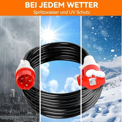 SPL-TEC CEE Starkstromkabel 16A 5x2,5mm² Verlängerungskabel 2/5/10/15/20/30M - 400V