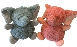 Mary Meyer 2 Elefanten 12 Zoll rosa blau Kinderzimmer weich bestickte Augen entzückendes Geschenk - Bild 1 von 7