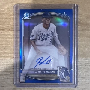 2025 Bowman Chrome Prospect Auto Ramcell Medina Blue 30/150 - Bild 1 von 2