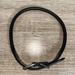 Collar de perro Coach #7914 talla grande 17" - 19" cuero negro - Imagen 1 de 10