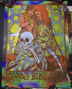 Poster Johnny Blue Skies SPARKLE FOIL Sturgill Simpson Berkeley AP S/N IN MANO - Foto 1 di 2