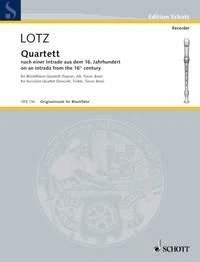Quartett Hans-Georg Lotz Book [Softcover] Recorder Quartet Schott Music - Image 1 of 3