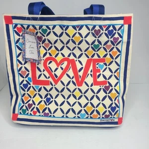 Brighton Cherished Love Canvas Tote Bag Carryall Women's - Picture 1 of 6