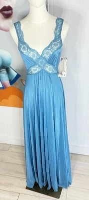 CAMISOLA VINTAGE OLGA BODYSILK ELASTANO RENDA GRANDE VARREDURA EM DRAGÃO MARINHO 19 PÉS - Imagem 1 de 4