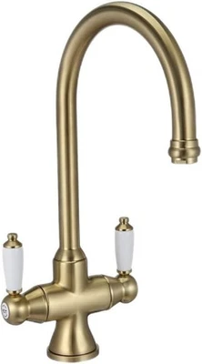 Bristan RS SNK EF BB RENAISSANCE Easyfit Sink Mixer, Swivel Spout, Brushed Brass - Image 1 of 4