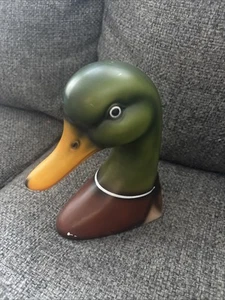 Vintage Mallard Duck Bookends can fill with sand Harvey Knox Japan Desk Ceramic - Picture 1 of 8