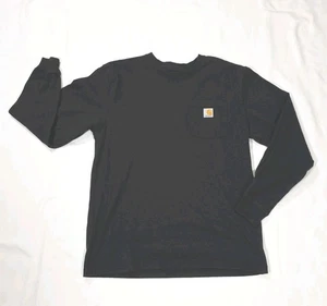 Carhartt Men's Loose Fit Men's Heavyweight Long Sleeve T-Shirt K126 Black - Picture 1 of 6
