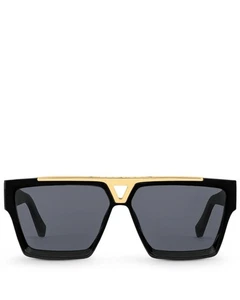 LOUIS VUITTON 1.1 Evidence Sunglasses Gold Monogram Black Square Z1502W - Picture 1 of 1