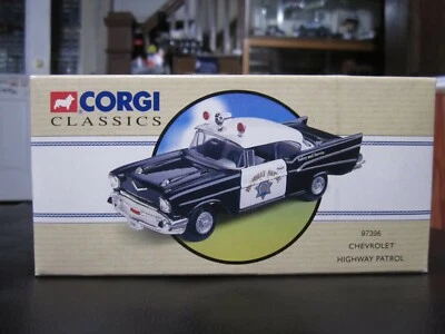 Corgi California Highway Patrol CHP CHiPs 1957 Chevy Police 1:43 RARE - Image 1 of 3