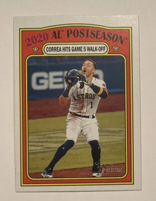2021 Topps Heritage #23 2020 AL POSTSEASON (Correa) - Image 1 of 2