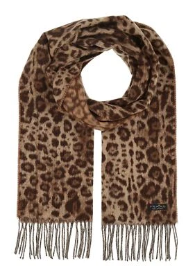 FRAAS Scarf with Animal-Print Schal Camel hellbraun braun Neu