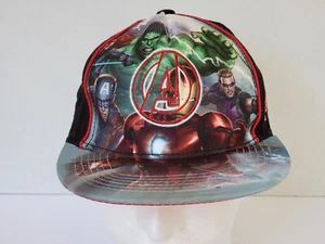 Marvel Avengers Logo & Characters Graphics Front Kids Size L/XL Snapback Hat - Picture 1 of 10