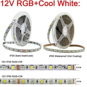 DC12V 5050 SMD 60LEDs/m Flexible RGBW RGBWW LED Strip Light Tape Ribbon 0.5-1m - Picture 1 of 11