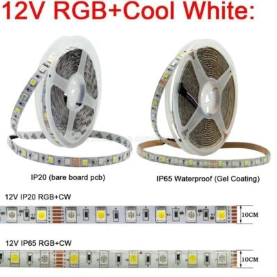 DC12V 5050 SMD 60LEDs/m  Flexible RGBW RGBWW LED Strip Light Tape Ribbon 0.5-1m - Image 1 of 4