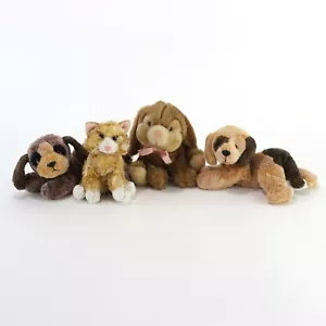 Lote de 4 peluches Russ Berrie ajedrez gato nuez moscada conejito perro Austen - Imagen 1 de 18