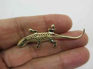 14K Gold Eidechse Brosche 3,0 Gramm 2,25" lang - Bild 1 von 11