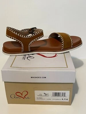Sandalia Mia Sofee Cosida Marrón Para Mujer Talla 8.5M Nueva En Caja Foto 1 de 4