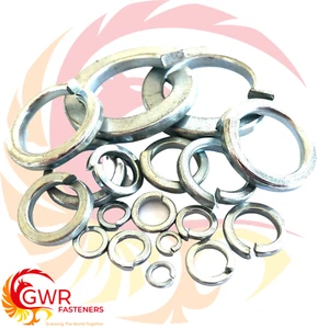 M10 / 10mm METRIC SQUARE SECTION SPRING WASHERS - BRIGHT ZINC PLATED DIN 7980 - Picture 1 of 3