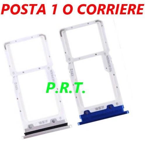 CARRELLO PORTA SIM VASSOIO SLITTA MICRO SD PER XIAOMI Mi 9 Lite /CC9 BLU ARGENTO - Immagine 1 di 1