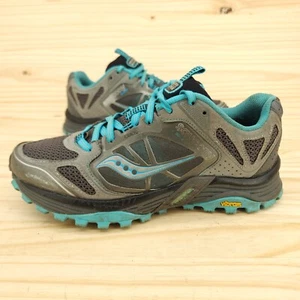 Saucony Xodus Women's Running Shoes Sz 8.5 Gray Blue Trail Athletic Sneakers - Picture 1 of 9