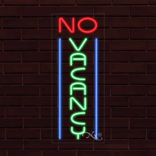NEW "NO VACANCY" w/BORDER VERTICAL 30x12x1 INCH LED FLEX INDOOR SIGN 31035 - Image 1 of 1