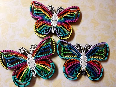 Juego de 3 imanes mariposa, mandala art, imanes para nevera, regalos para ella Foto 1 de 4