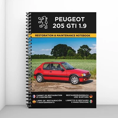 PEUGEOT 205 GTi 1.9 : Libretto Di Restauro E Manutenzione - CONSEGNA GRATUITA - Immagine 1 di 4