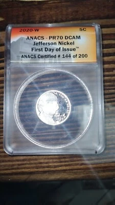 2020 Jefferson Nickel Pr70 Dcam Fdoi - Image 1 of 3