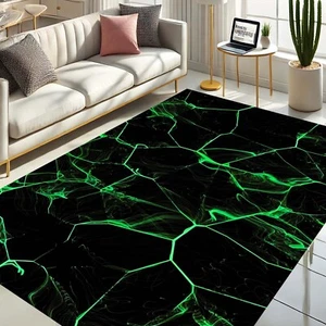Futuristic Neon Design, Electric Green Network Pattern, Sci-Fi Home Accent, Bold - Bild 1 von 11