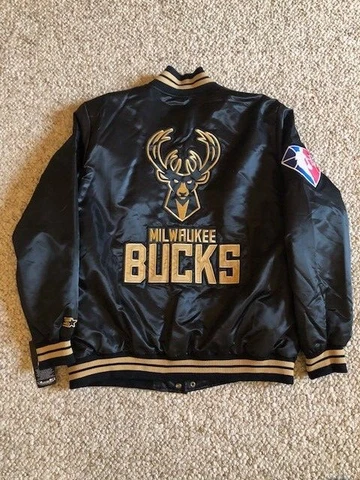 Milwaukee Bucks NBA Starter Jacket Rakuten Limited Edition Black Gold Size XL Cover