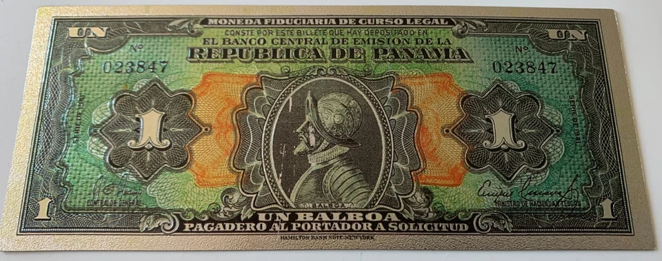 Panamá 1 balboa 1941 excelente polímero banhado a prata cópia de reprodução - Imagem 1 de 2