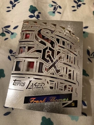 1996 Topps Laser Stadium Stars Frank Thomas #S16 HOF - Image 1 of 3