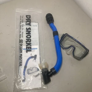 Ocean Master Dry Snorkel Equipment In Blue With Dacor MARINA Mask Pre Owned - Picture 1 of 9
