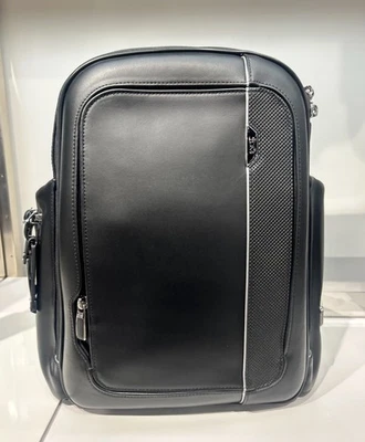 NUEVA Mochila para Laptop Tumi ARRIVE LARSON 14.5” - 100% Cuero NEGRO Foto 1 de 2