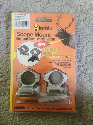 IRONSIGHTER QD Extension Ring Set 1" tube up to 44MM Objective Stainless - Image 1 of 3