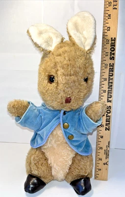 Eden Peter Rabbit Plush Beatrix Potter Made in USA Vintage Brown Stitch Nose 14" - Image 1 of 4