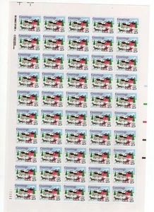 1988 25 Cent Weihnachtsdorf kompletter 50er Bogen Scott #2400, postfrisch NH - Bild 1 von 1