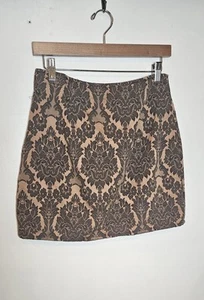 Falda Anthropologie Pequeña Mini Tapiz Marrón Tostado - Imagen 1 de 5