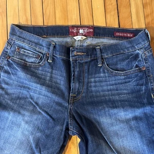 Pantalones de mezclilla rectos Lucky Brand Sweet N para mujer 12/31 azul oscuro 5 bolsillos - Imagen 1 de 18