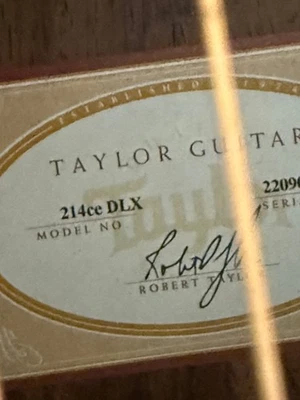 Taylor 214ce DLX Grand Auditorium Acoustic Electric Guitar w/ Case - Image 1 of 4